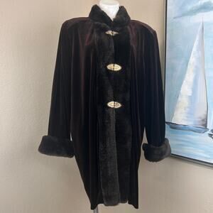 Vintage 1990’s Dolce long velvet coat XL